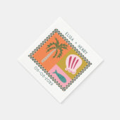 Seaside Soiree BRUILOFT Verloving Modern CUSTOM Servet (Hoek)