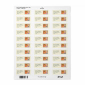 Seaside Soiree Palm Tree Shells Modern Schattige C Etiket (Full Sheet)