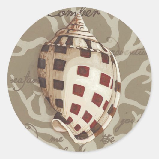 Seaside Sonnet I Ronde Sticker (Voorkant)