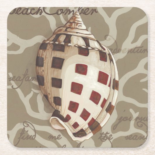 Seaside Sonnet I Vierkante Kartonnen Onderzetter (Voorkant)