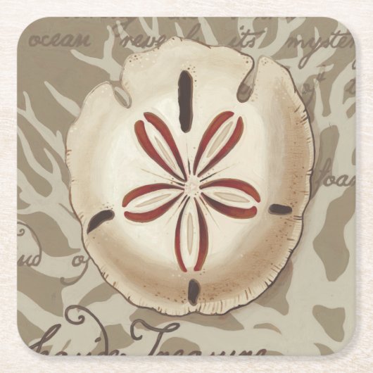Seaside Sonnet III Vierkante Kartonnen Onderzetter (Voorkant)