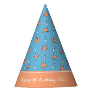 Seaside Stars en Muzieknoten Happy Birthday Age Feesthoedjes