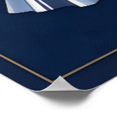 Seaside Stripes Celebration Birthday Poster (Coin)