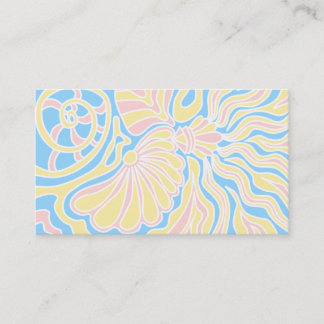 Seaside Threaded Design in Pastel Colors. Visitekaartje