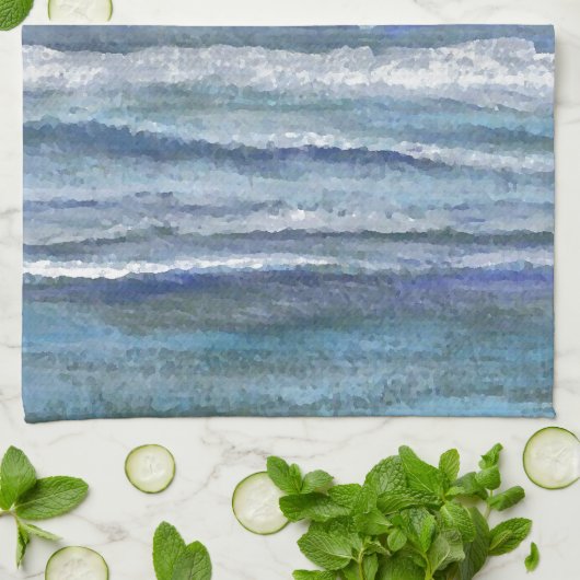 Seaside Uitzicht Ocean Art Theedoek (Gevouwen)