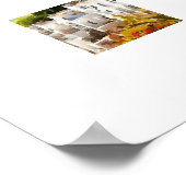 SEASIDE VILLAGE OUDE WERELD ARCHITECTUUR WATERVERF POSTER (Hoek)