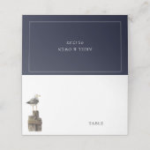 Seaside Waterverf Navy Blue Wedding (Buitenkant ongevouwen)