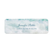 Seaside Waves Artwork Handgeschreven Script Text Etiket (Voorkant)