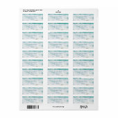 Seaside Waves Artwork Handgeschreven Script Text Etiket (Full Sheet)