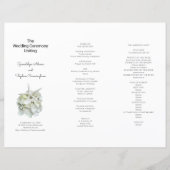 Seaside White Hydrangea n Starfish Wedding Program (Voorkant)