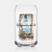 Seaside Window View Watercolor Coastal Scene (Verso)