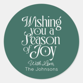 Season of Joy Holiday Sticker Personalized