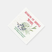 Season of Simple Joys Blue Juniper Christmas Servet (Hoek)