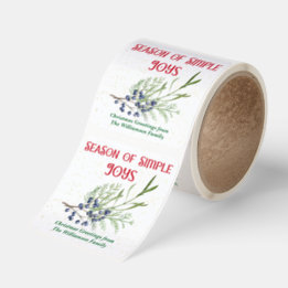 Season of Simple Joys Blue Juniper Christmas Vierkante Sticker
