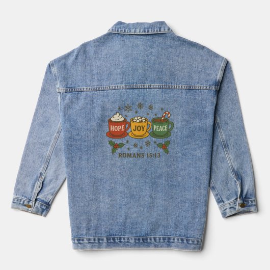 Seasonal Cocoa cups Denim Jacket (Achterkant)