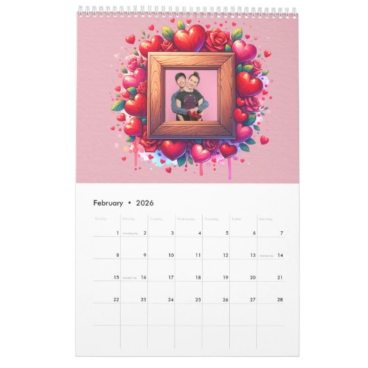 Seasonal Custom Photo Frame Calendar Kalender (Feb 2026)