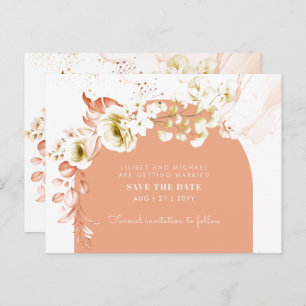 Seasons Fall Earthen Mix Boho Floral Wedding Briefkaart