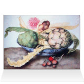 SEASON'S FRUITS 4- ARTICHOKES, ROSE & STRAWBERRIES (Intérieur Horizontal (Haut))