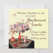 SEASON'S FRUITS 5 Thanksgiving Dinner Party gold Kaart (Achterkant)