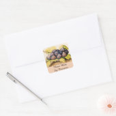 SEASON'S FRUITS / FIGS Behoud Canning Jar Vierkante Sticker (Envelop)