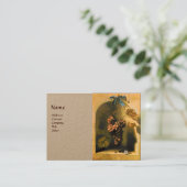 SEASON'S FRUITS HANGED GRAPES Rustic Kraft Paper Visitekaartje (Staand voorkant)