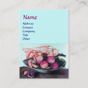 SEASON'S FRUITS-perziken, prunes, Blauwgroen blauw Visitekaartje