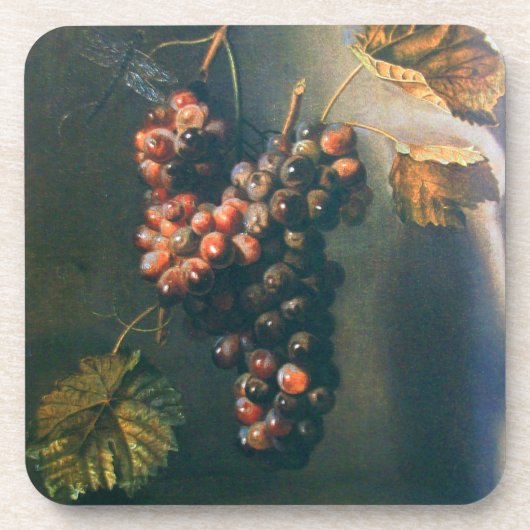 SEASON'S FRUITS, PROSPERITY HANGED GRAPES, Rustic Bier Onderzetter (Voorkant)