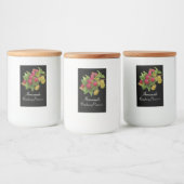 SEASON'S FRUITS / RASPBERRIES PRESERT Black Voedselcontainer Etiket (Flessen)