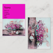 SEASON'S FRUITS/STRAWBERRIES, PEARS Fuchsia Blue Visitekaartje (Voorkant / Achterkant)