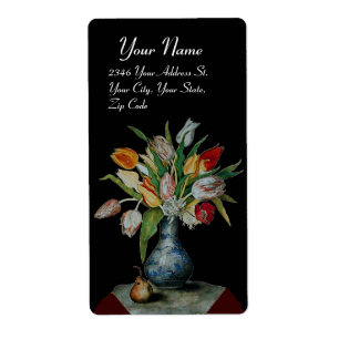 SEASON'S FRUITS - TULIPS zwart Etiket