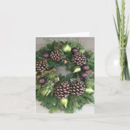Season's Greatings Wreath Feestdagen Kaart