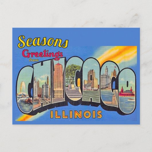 Seasons Greeting from Chicago Briefkaart (Voorkant)