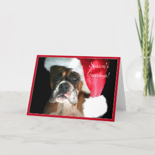 Season's Greetings Boxer dog greeting card Feestdagen Kaart