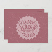 Season's Greetings Christmas Script Briefkaart (Voorkant / Achterkant)