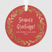 Season's Greetings Hand Lettered Script Ornament (achterkant)