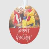 Season's Greetings Hand Lettered Script Ornament (voorkant)