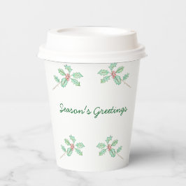 Season's Greetings  Paper Cup Papieren Bekers
