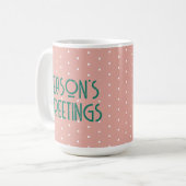 Season's Greetings Polka Dot  Koffiemok (Voorkant links)