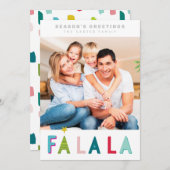 SEASON'S GREETINGS vakantiecitaat Falala typografi Feestdagenkaart (Voorkant / Achterkant)