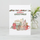 Season's Groeten Design Feestdagenkaart (Staand voorkant)