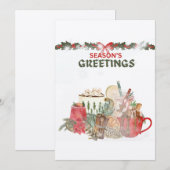 Season's Groeten Design Feestdagenkaart (Voorkant / Achterkant)
