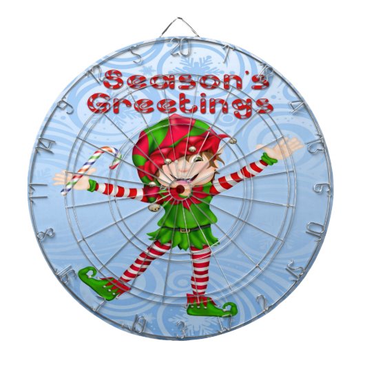 Season's Groeten Elf Dart Board Dartbord (Voorkant)