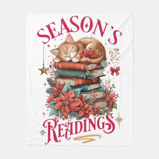 Season's Readings Cozy Kitten  Fleece Deken (Voorkant)