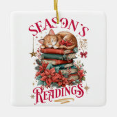Season's Readings Cozy Kitten Keramisch Ornament (Voorkant)