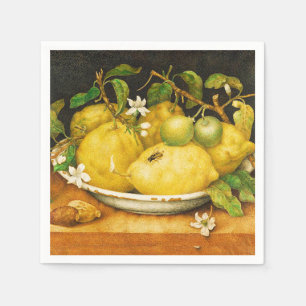 SEASON'S VRUCHTEN, LEMONS LEMON FLOWERS Yellow Servet