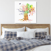 Seasonstreebird canvas afdruk (Insitu (Slaapkamer))