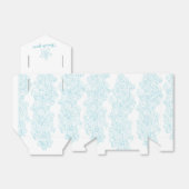 Seastar swirl aqua witte bruiloft gunst tent doos bedankdoosjes (Uitgevouwen)