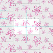 Seastar zeesterren tekenen roze witte stof (Delen)