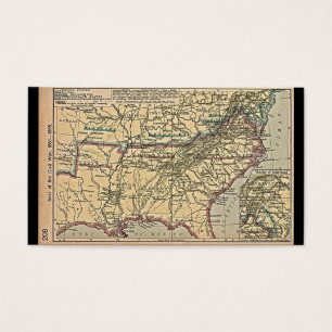 Seat de guerre civile, carte 1861 - 1865
