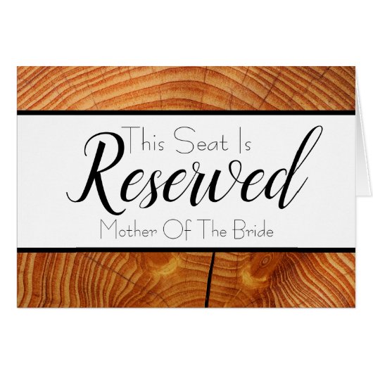 Seat réservé en bois épousant le signe (Devant horizontal)